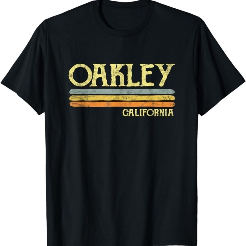 Men’s Oakley California Retro Graphic Tee in Black/Orange Size M